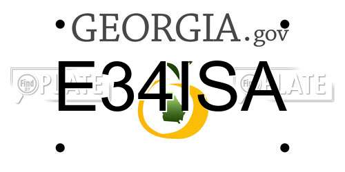 E34ISA Georgia License Plate