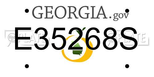 E35268S Georgia License Plate