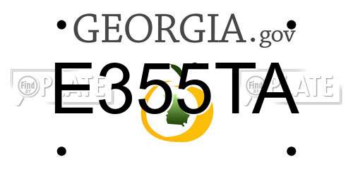 E355TA Georgia License Plate