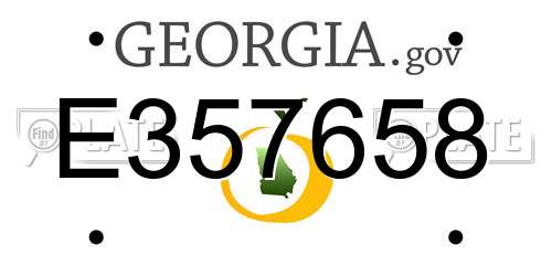 E357658 Georgia License Plate