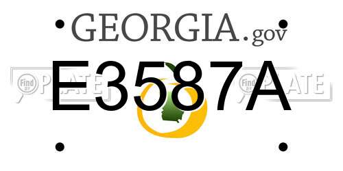 E3587A Georgia License Plate