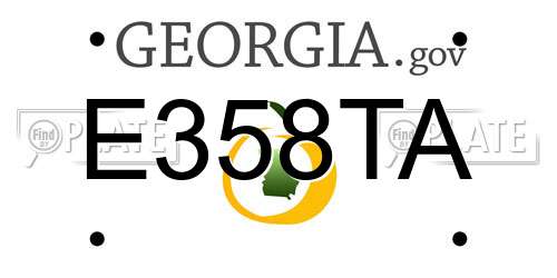 E358TA Georgia License Plate