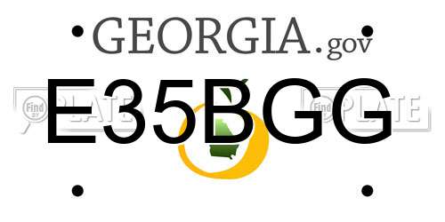 E35BGG Georgia License Plate