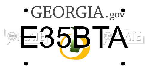 E35BTA Georgia License Plate