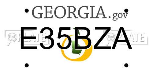 E35BZA Georgia License Plate