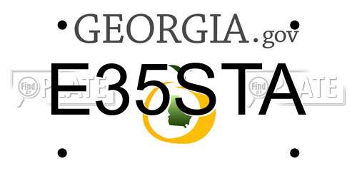 E35STA Georgia License Plate