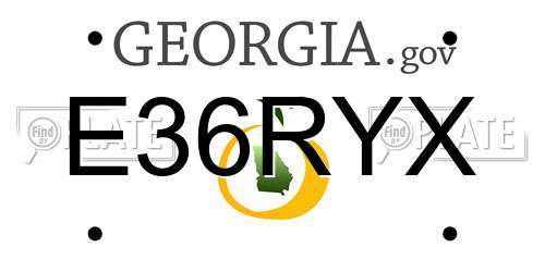E36RYX Georgia License Plate