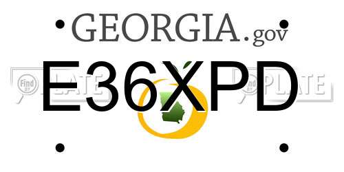 E36XPD Georgia License Plate
