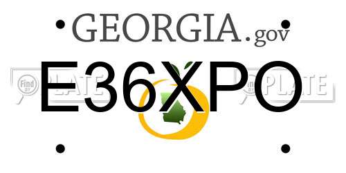 E36XPO Georgia License Plate