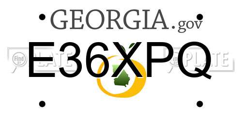 E36XPQ Georgia License Plate