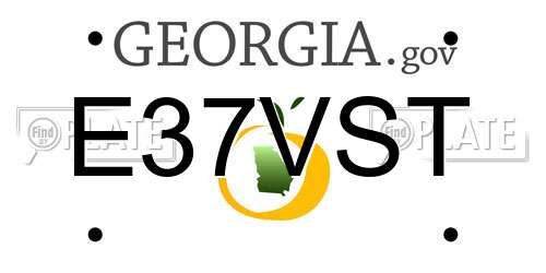 E37VST Georgia License Plate