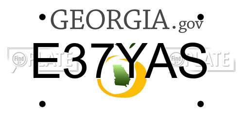 E37YAS Georgia License Plate