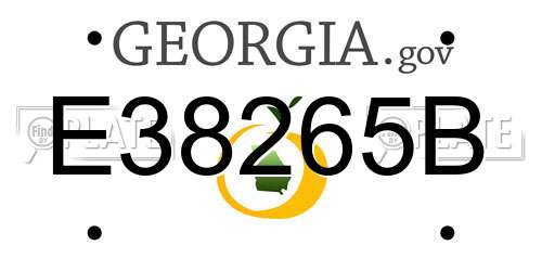 E38265B Georgia License Plate
