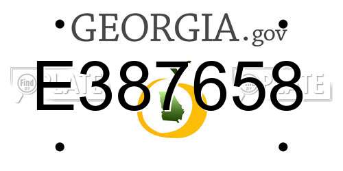 E387658 Georgia License Plate