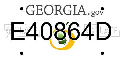 E40864D Georgia License Plate