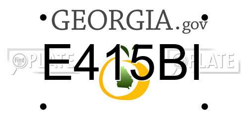 E415BI Georgia License Plate