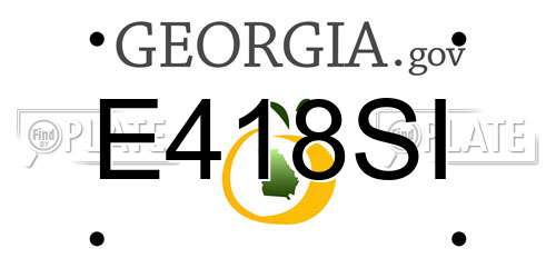 E418SI Georgia License Plate