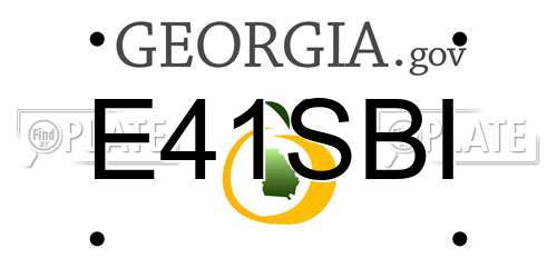 E41SBI Georgia License Plate