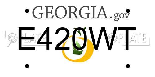 E420WT Georgia License Plate