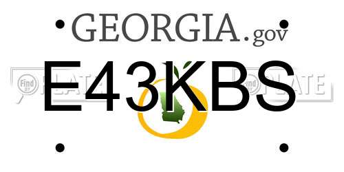 E43KBS Georgia License Plate