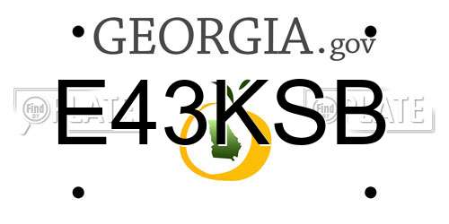 E43KSB Georgia License Plate