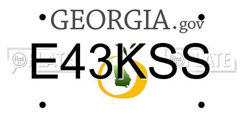 E43KSS Georgia License Plate