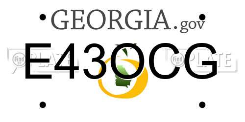 E43OCG Georgia License Plate