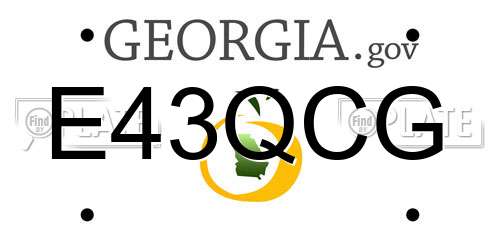 E43QCG Georgia License Plate
