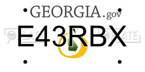 E43RBX Georgia License Plate