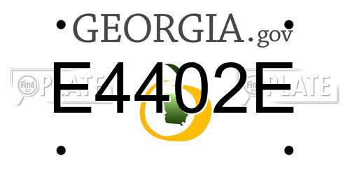 E4402E Georgia License Plate