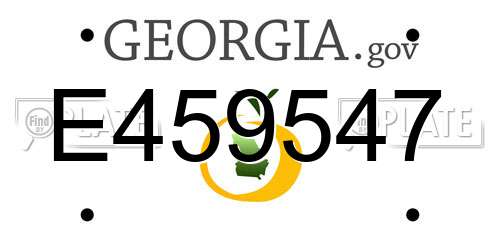 E459547 Georgia License Plate