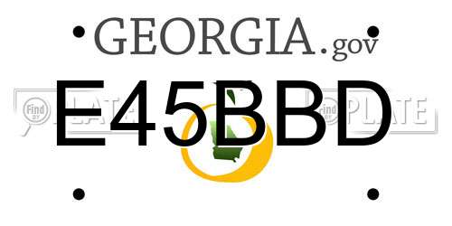 E45BBD Georgia License Plate