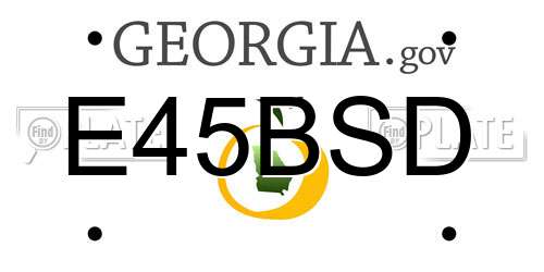 E45BSD Georgia License Plate