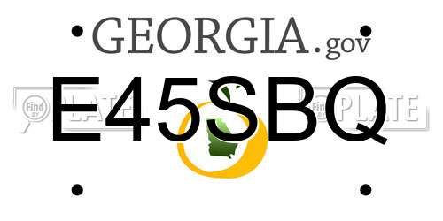 E45SBQ Georgia License Plate