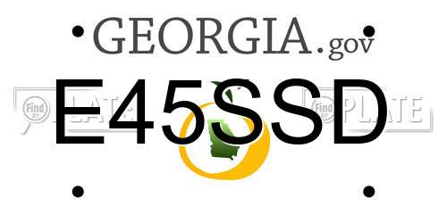 E45SSD Georgia License Plate