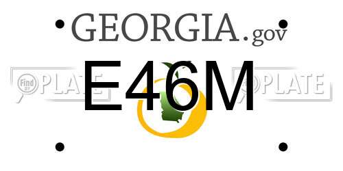 E46M Georgia License Plate
