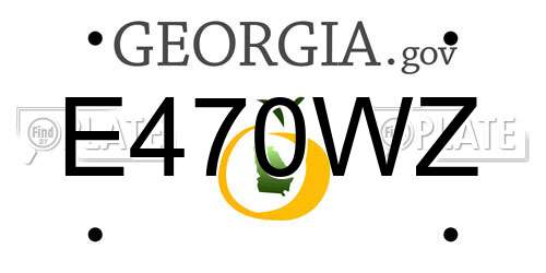 E470WZ Georgia License Plate