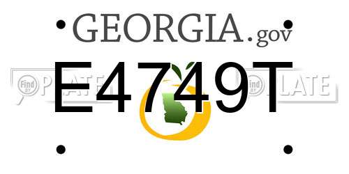 E4749T Georgia License Plate