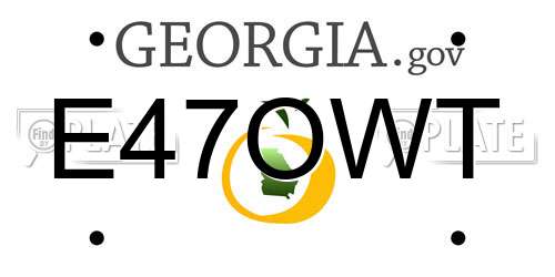 E47OWT Georgia License Plate