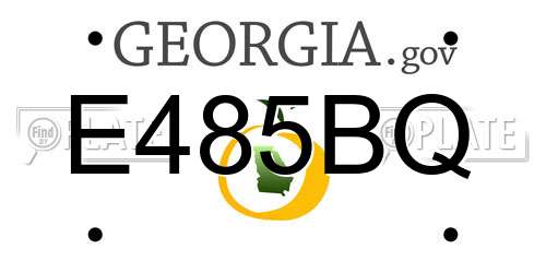 E485BQ Georgia License Plate
