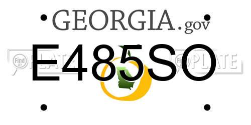 E485SO Georgia License Plate