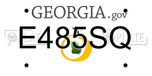 E485SQ Georgia License Plate