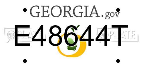 E48644T Georgia License Plate