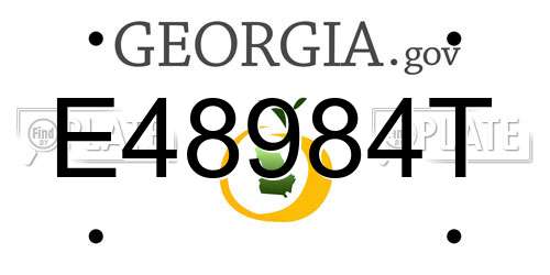 E48984T Georgia License Plate