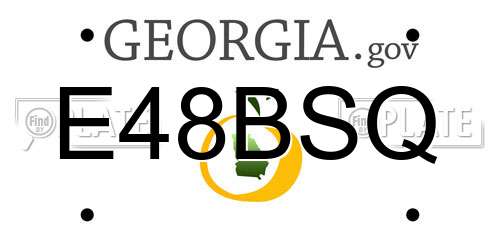 E48BSQ Georgia License Plate