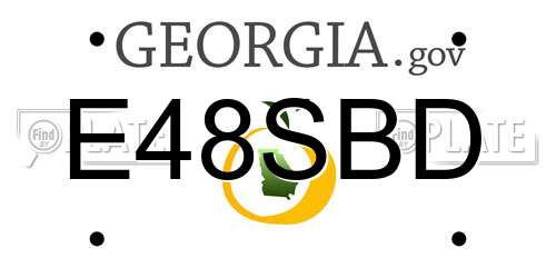 E48SBD Georgia License Plate