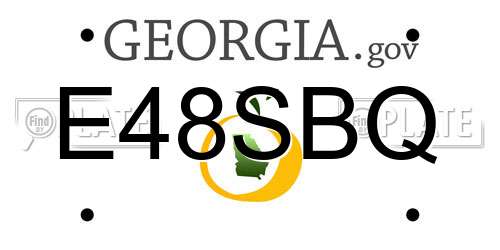 E48SBQ Georgia License Plate