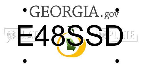 E48SSD Georgia License Plate