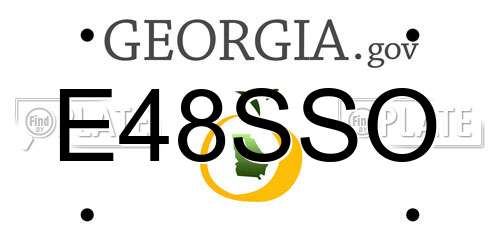 E48SSO Georgia License Plate