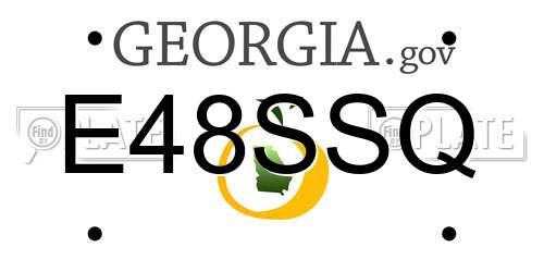E48SSQ Georgia License Plate